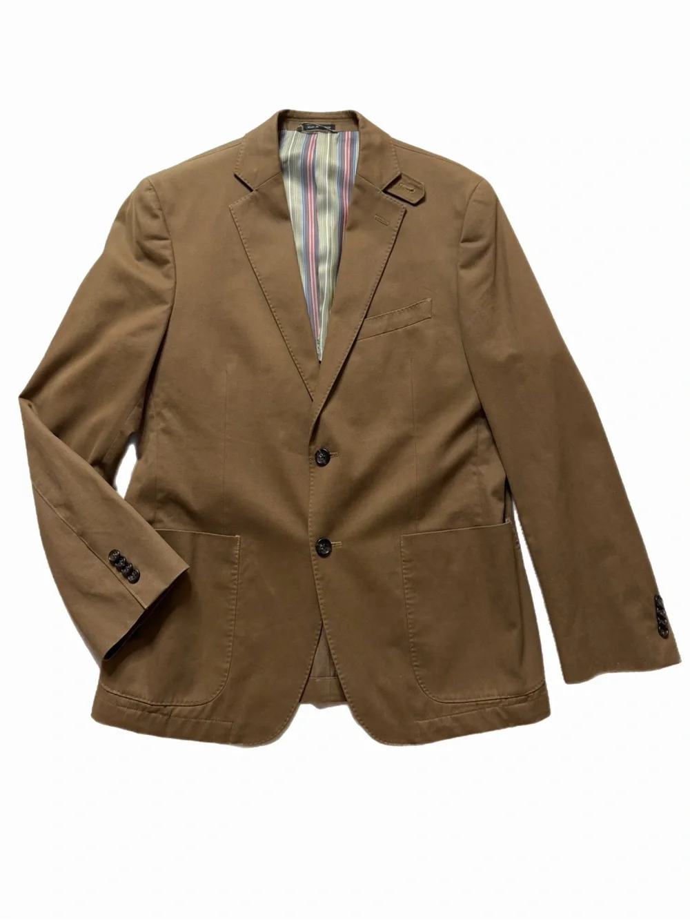 Flynt Blazer Sport Coat Mens Size 40R Caramel Brown Bueller Cotton Wool Blend